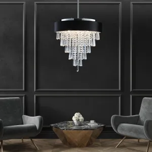 17.9" Living Room Luxury Crystal Chandelier Modern Round Crystal Lighting Luxury Home Decorative Lighting