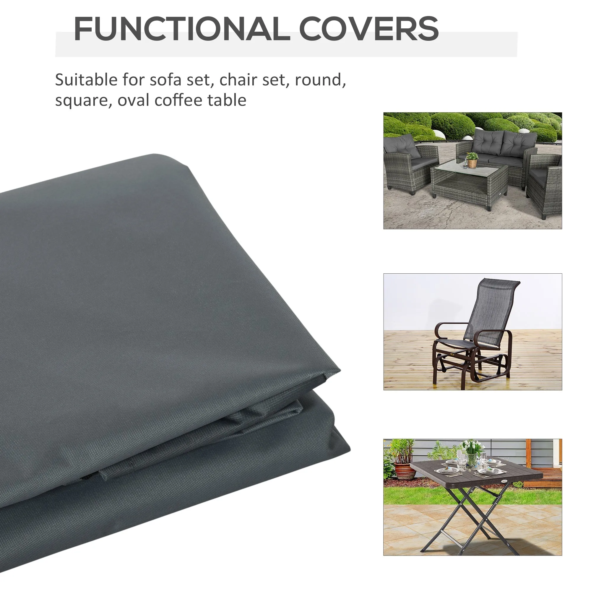 200x86cm Outdoor Garden Rattan Furniture Protective Cover Water UV Resistant