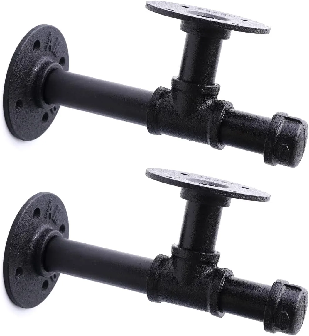 2Pack Industrial Pipe DIY Shelving Brackets-24CM