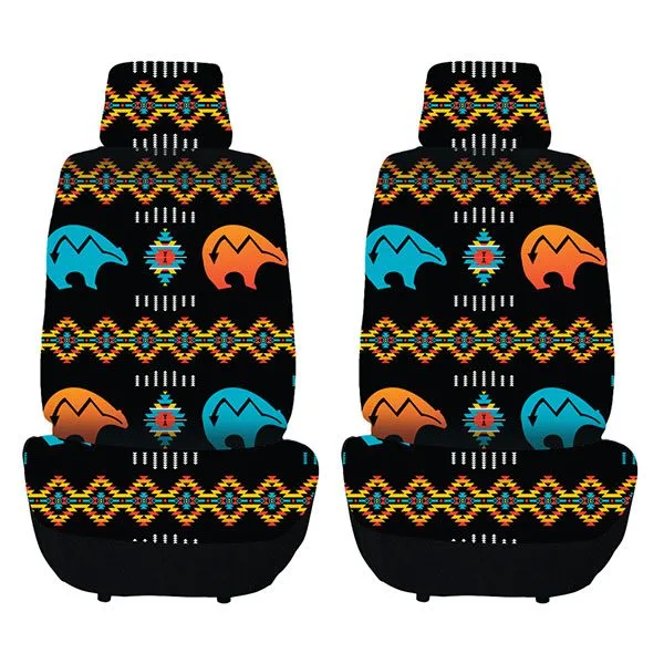 2PC Car Seat Cover Set - Native Graphic Design