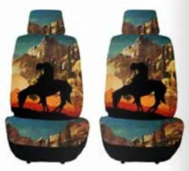 2PC Car Seat Cover Set - Native Graphic Design