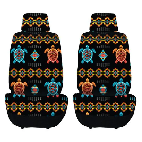 2PC Car Seat Cover Set - Native Graphic Design