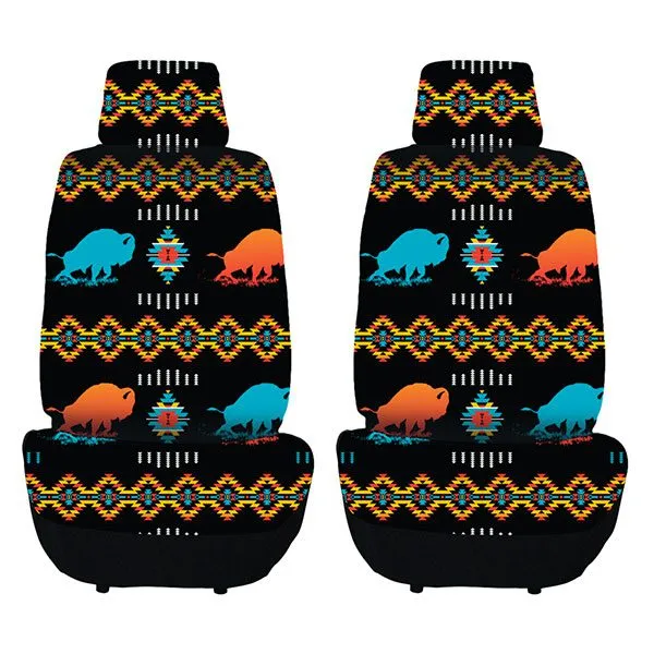 2PC Car Seat Cover Set - Native Graphic Design