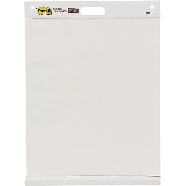 3M Post-It White Tabletop Easel Sticky Notes Pad 508mmx584mm 20 Sheets