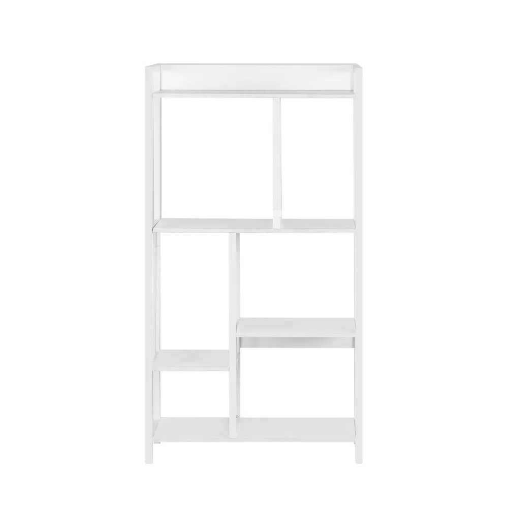 5-Tier White Bookshelf, Multi-Compartment, Metal Frame – Artiss