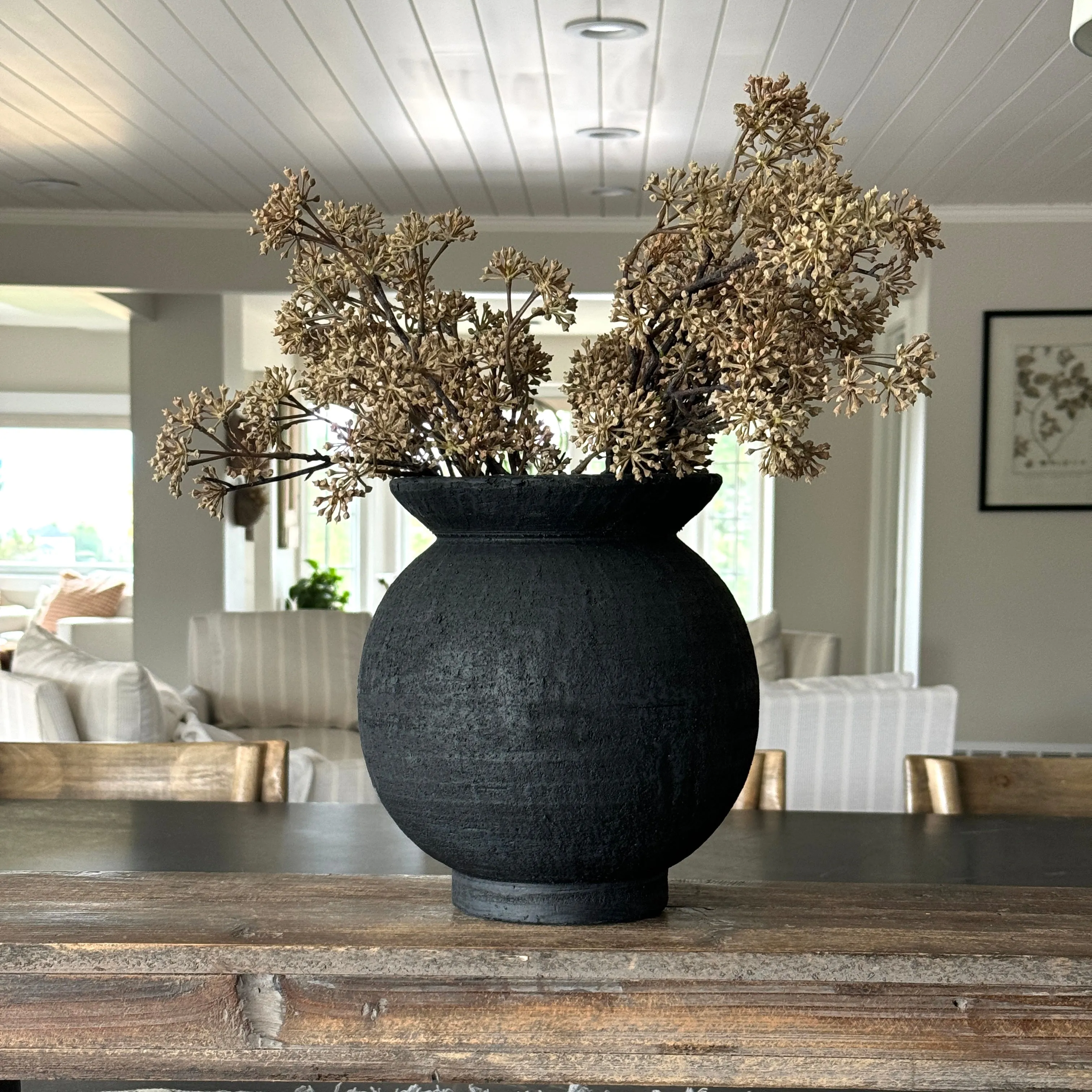 9.5" Black Paul Vase