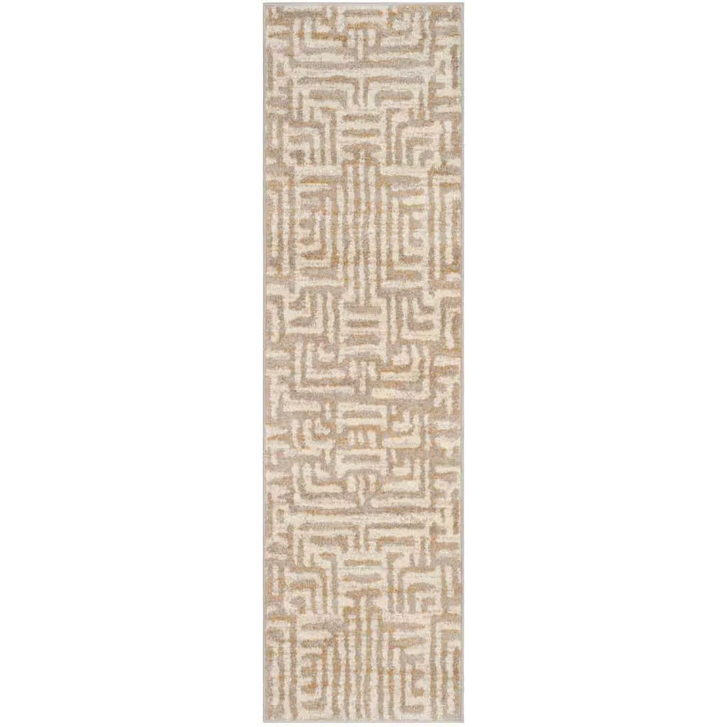 Amsterdam Ivory/Mauve Runner Rug