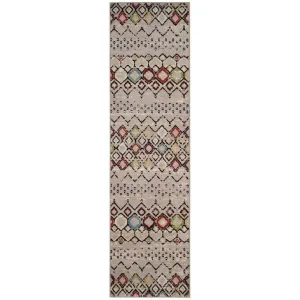 Amsterdam Light Gray/Multi Runner Rug