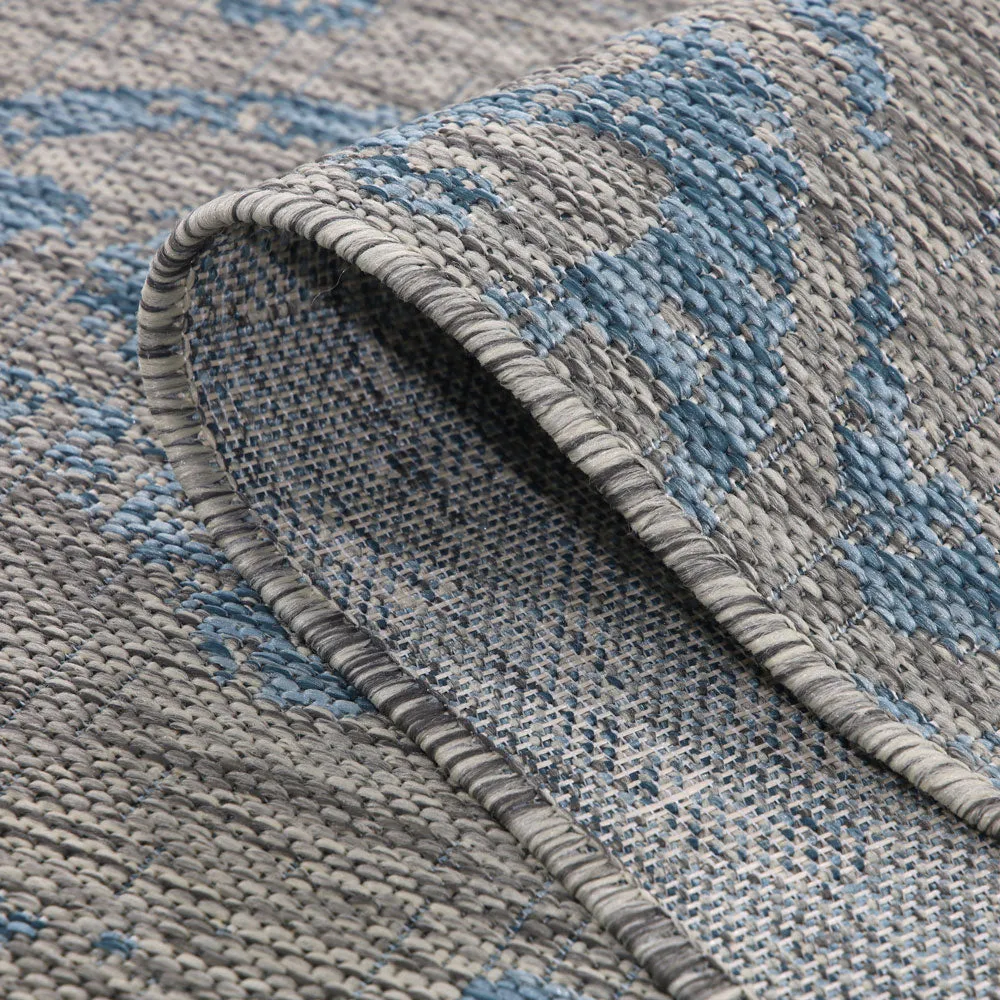 Aqua Flatweave Outdoor Rug - Lanark