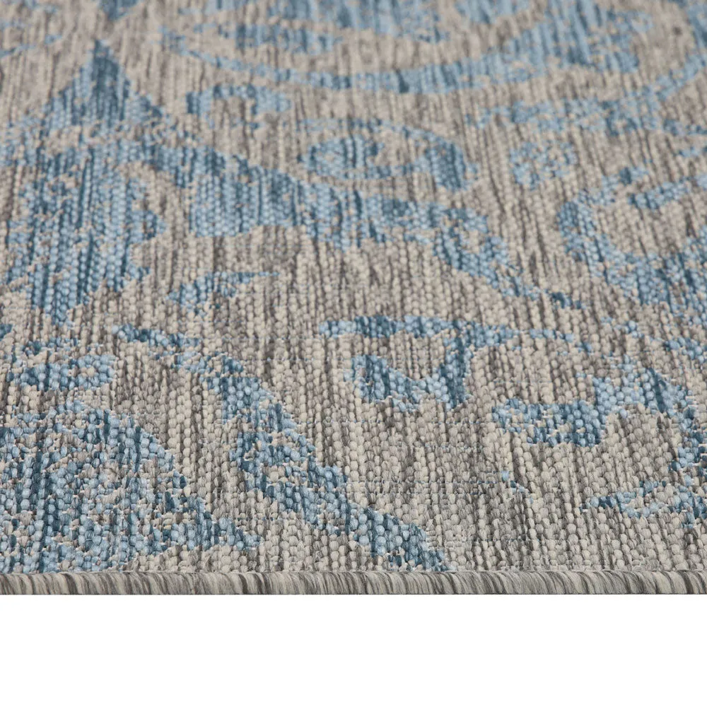 Aqua Flatweave Outdoor Rug - Lanark