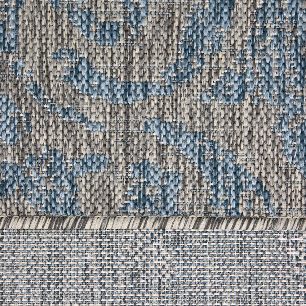 Aqua Flatweave Outdoor Rug - Lanark