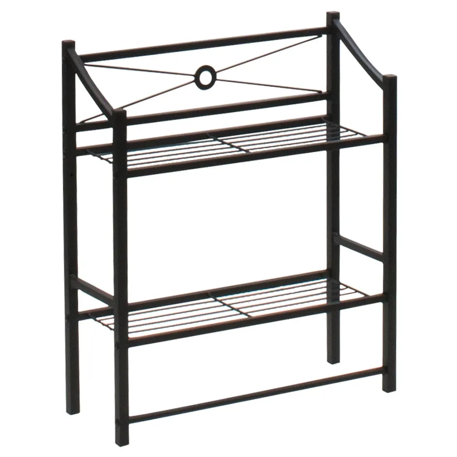 Bath Storage Shelf & Towel Bar (2 Tier)