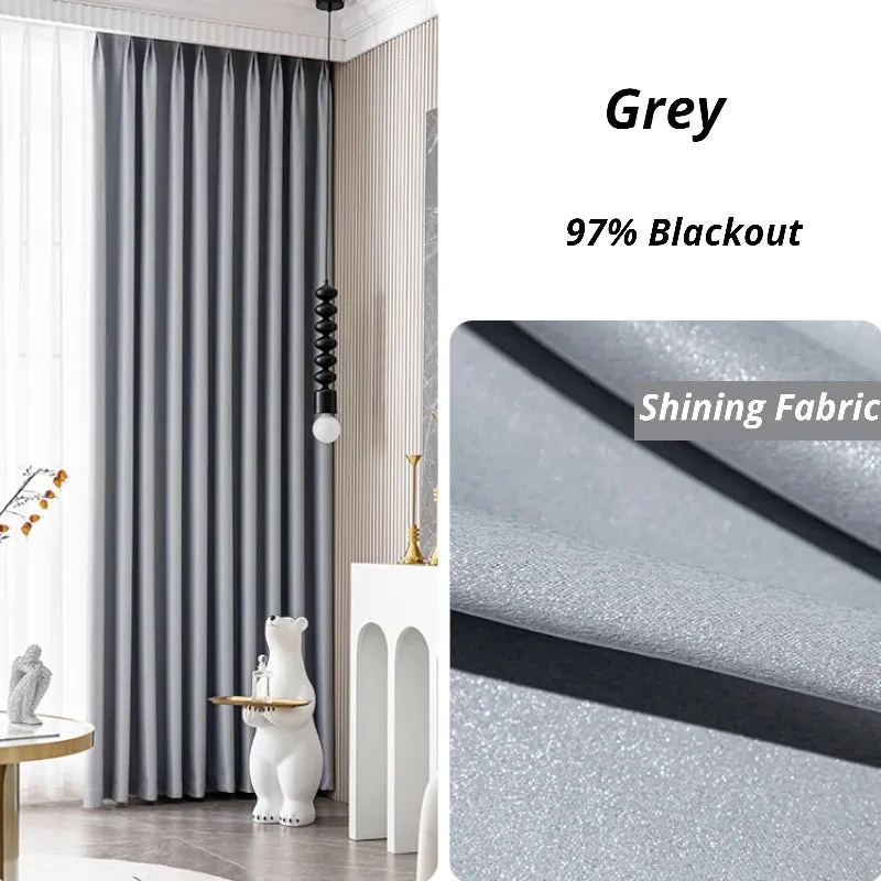 Bella Glossy Polyester Custom Blackout Curtain