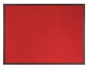 Bi-Office Earth-It Red Felt Noticeboard Cherry Wood Frame 1200x900mm - FB1446653