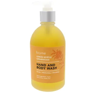 Biome Hand & Body Wash 250ml in Glass Bottle - Lemon Myrtle & Cedarwood