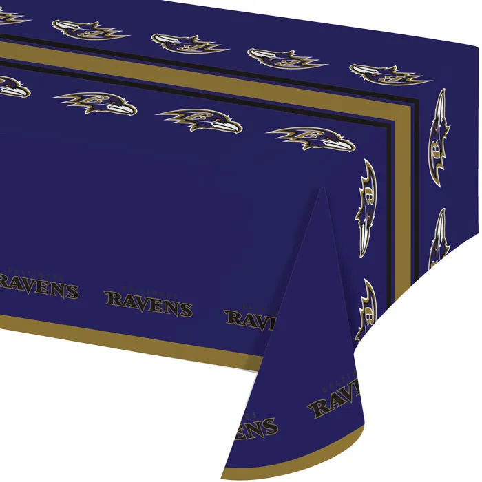 Bulk Baltimore Ravens Plastic Table Covers (12 per Case)