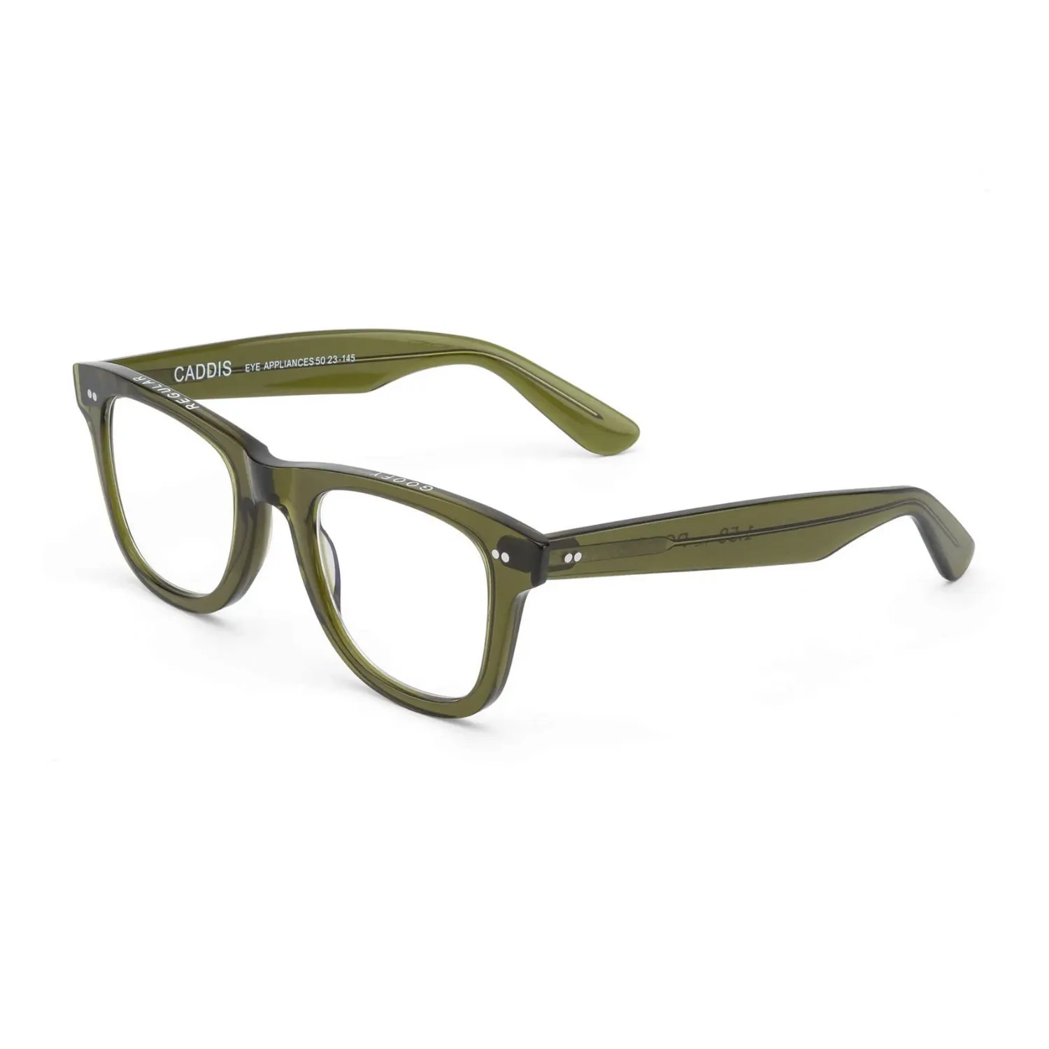 Caddis Porgy Backstage Reading Glasses Heritage Green Thin Frame