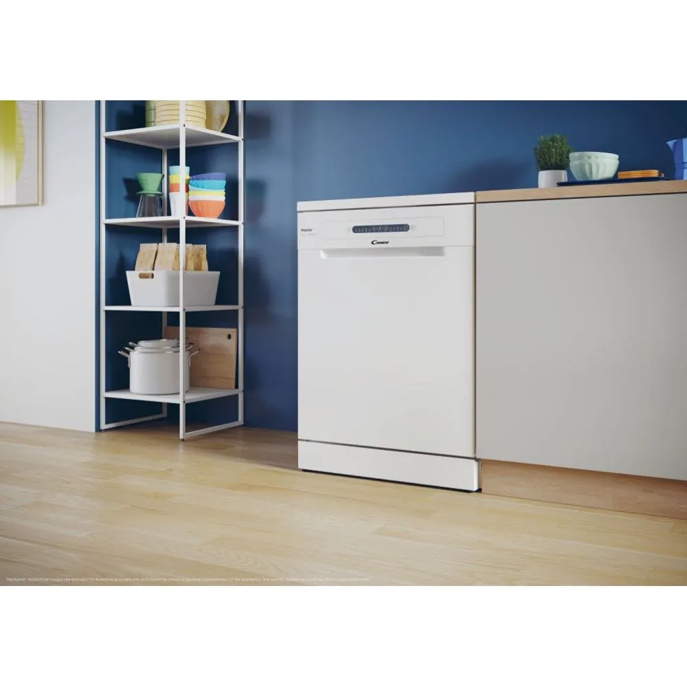 Candy Rapido 13 Place Freestanding Standard Dishwasher - White | CF 3E9L0W