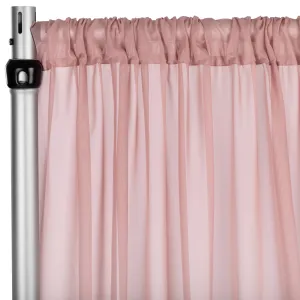 Chiffon Curtain Drape 10ft H x 58" W Panel - Dusty Rose/Mauve