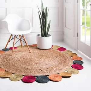 Circles Braided Jute Rug