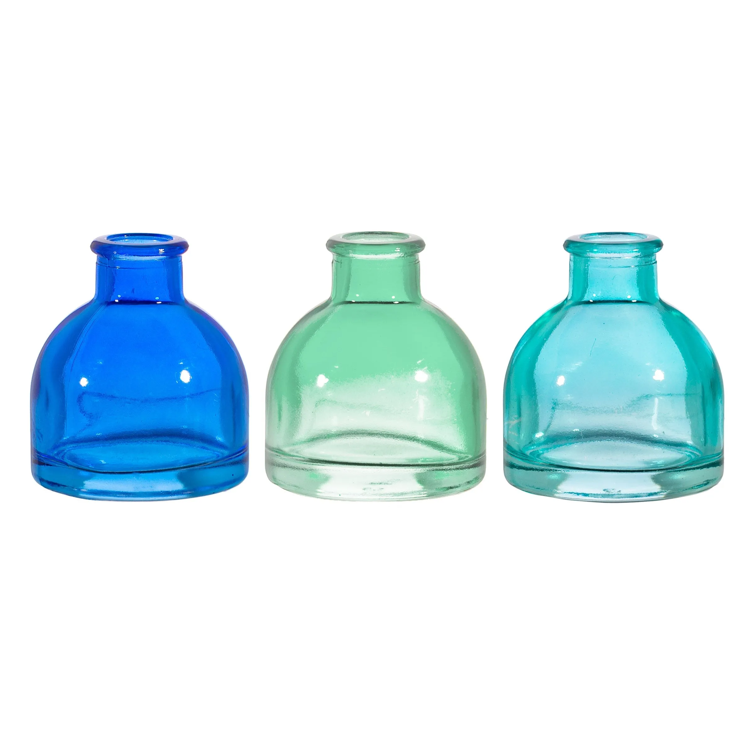 Cool Toned Mini Bud Vases - Set Of 3