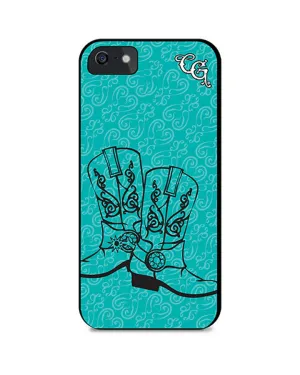 Country Girl¨ Phone Case Teal Boots