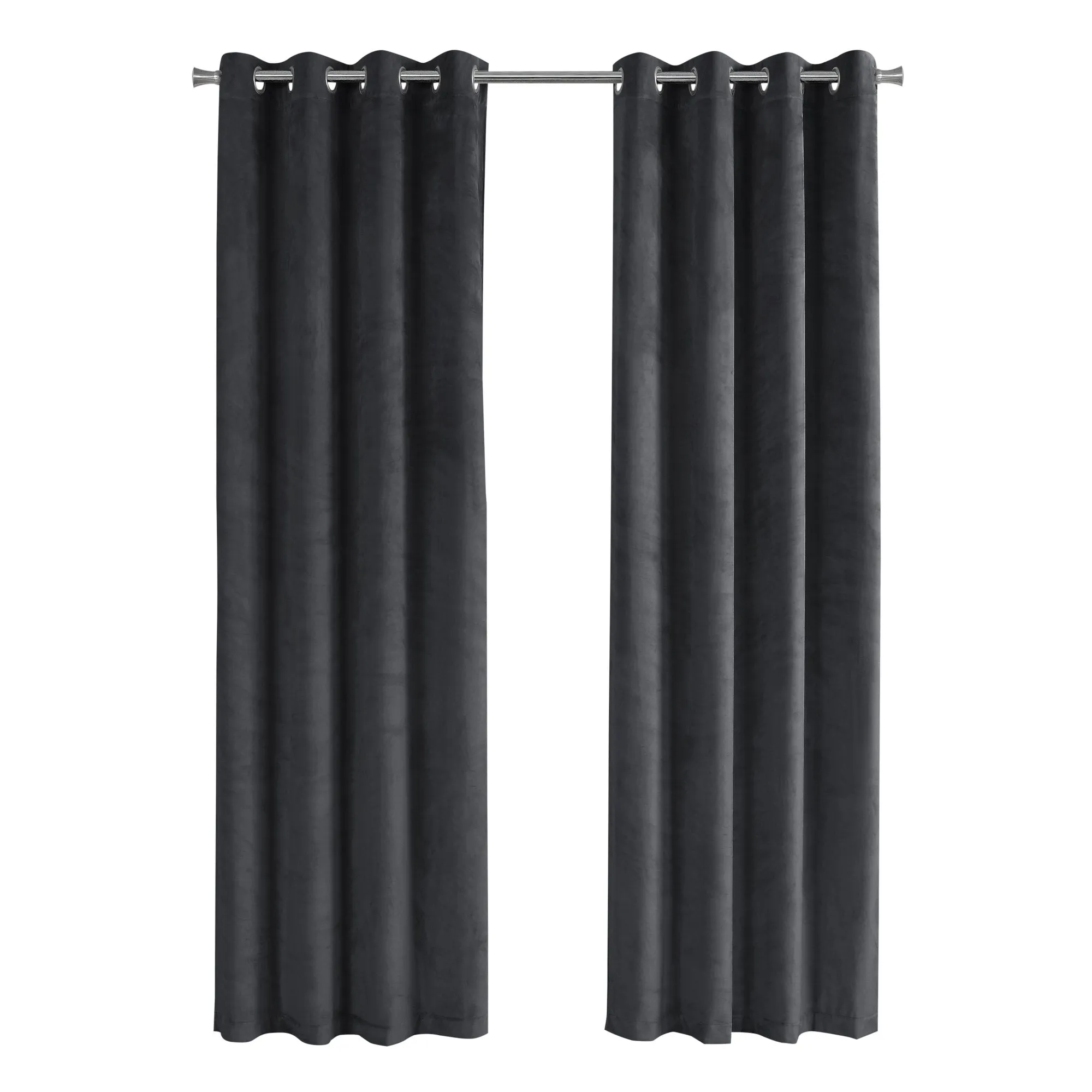 Curtain Panel - 2Pcs / 52"W X 84"H Grey Room Darkening