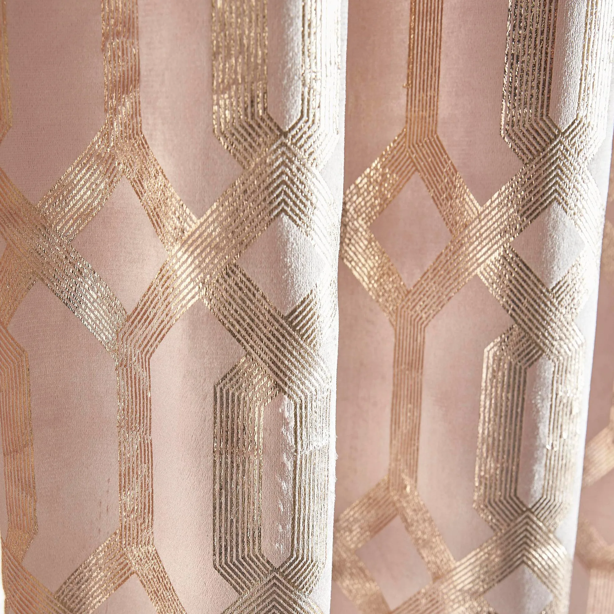 Curtina Darla Eyelet Curtains - Blush