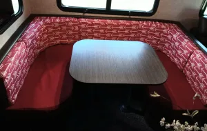 Curved Corner, U-Shaped RV Dinette Custom Elastic Fitted & Protective Cushion Cover - Arrow Tribal Southwest