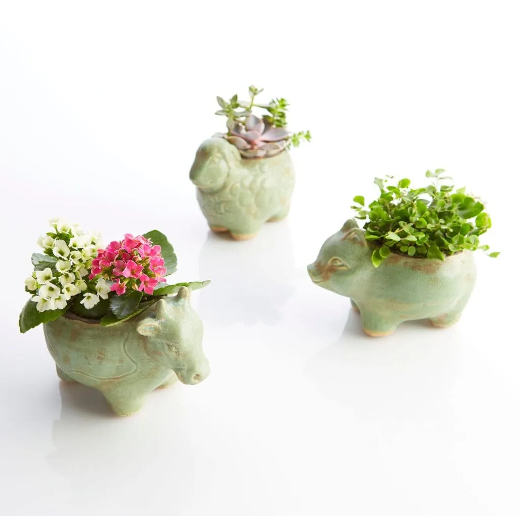 Cyan Design 08763 Lala Lamb Planter - Green Glaze