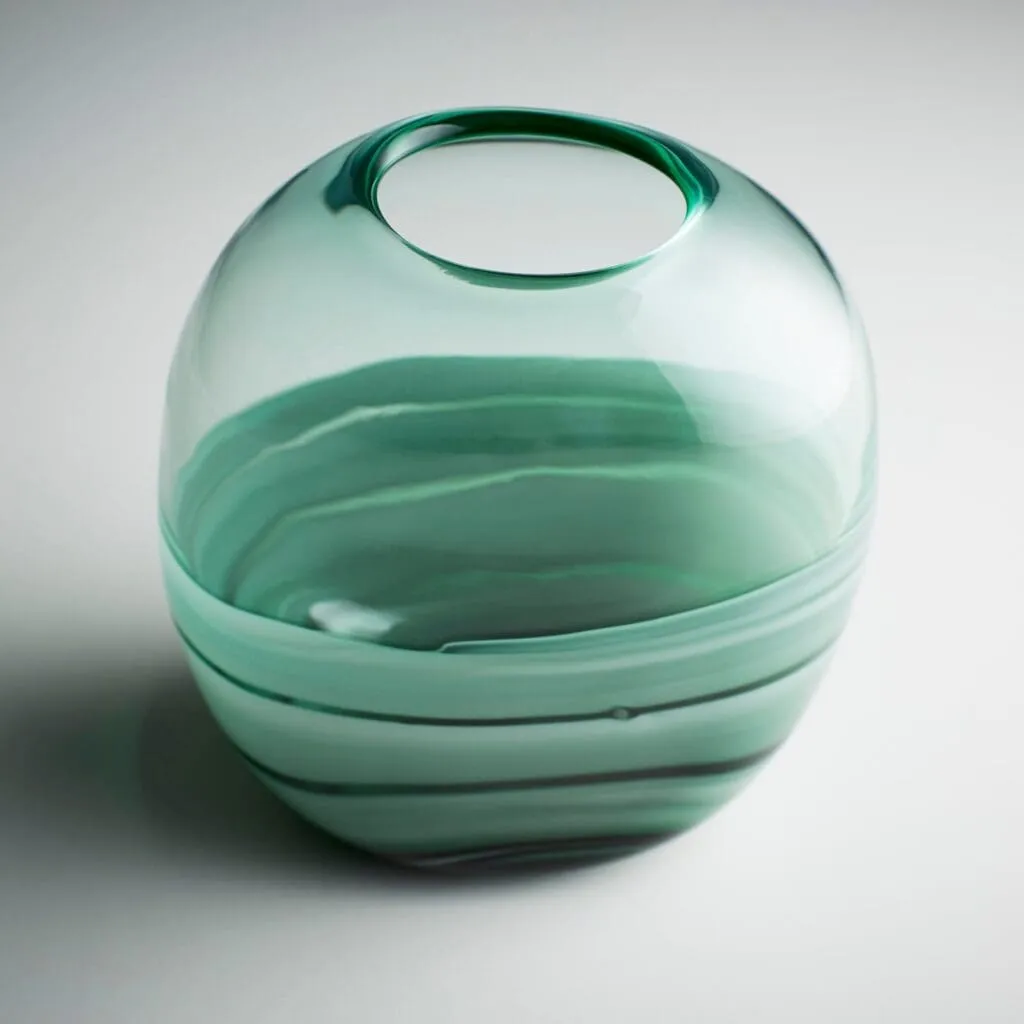 Cyan Design 10883 Torrent Vase - Green - Squat