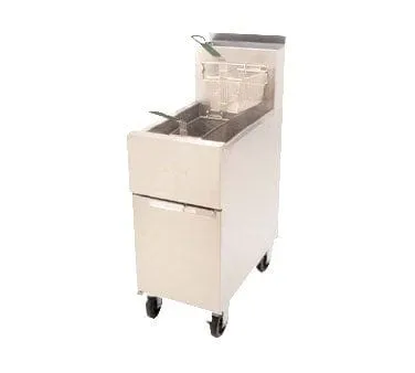 Dean SR162G Gas Fryer - (1) 75 lb Vat, Floor Model, Natural Gas | Denson CFE