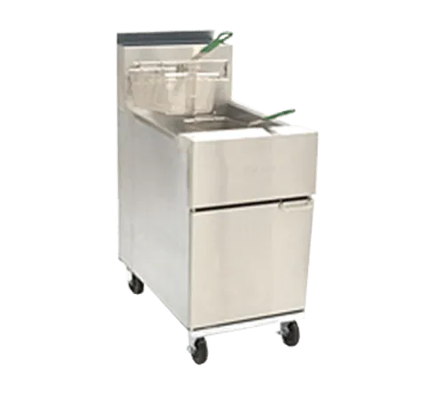 Dean SR162G Gas Fryer - (1) 75 lb Vat, Floor Model, Natural Gas | Denson CFE