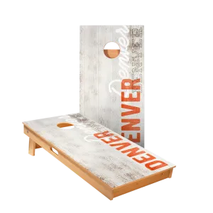 Denver Football Vintage Gameday Star Cornhole Boards