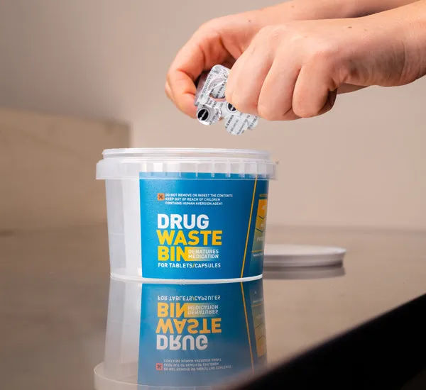 Drug Waste Bin 565ml for Pills/Capsules