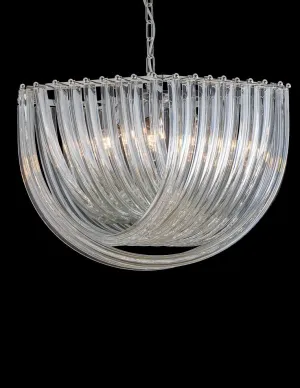 Elegant Large Modern Venetian Glass Ceiling Pendant In Three Sizes