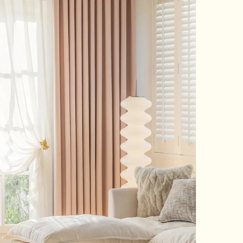 Elena Chenille Striped Check Room Darkening Custom Curtain