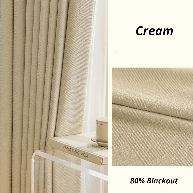 Elena Chenille Striped Check Room Darkening Custom Curtain