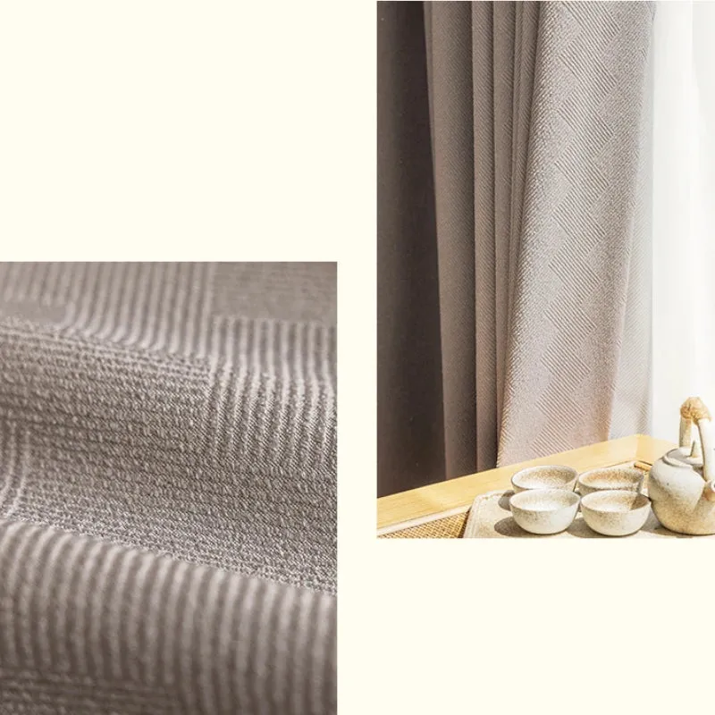 Elena Striped Chenille Curtain Swatch