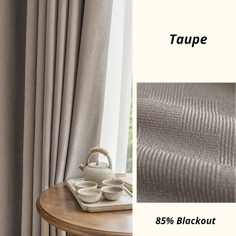 Elena Striped Chenille Curtain Swatch