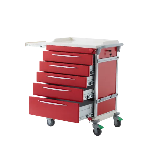 Emergency Cart - Resuscitation (Red)