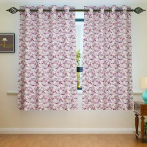 Fabrahome Light Filtering 4.5 Ft Holland Fabric Window Curtain ( Purple )