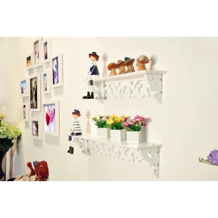 Floating White Wall Mounted Shelves