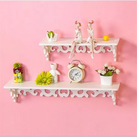 Floating White Wall Mounted Shelves