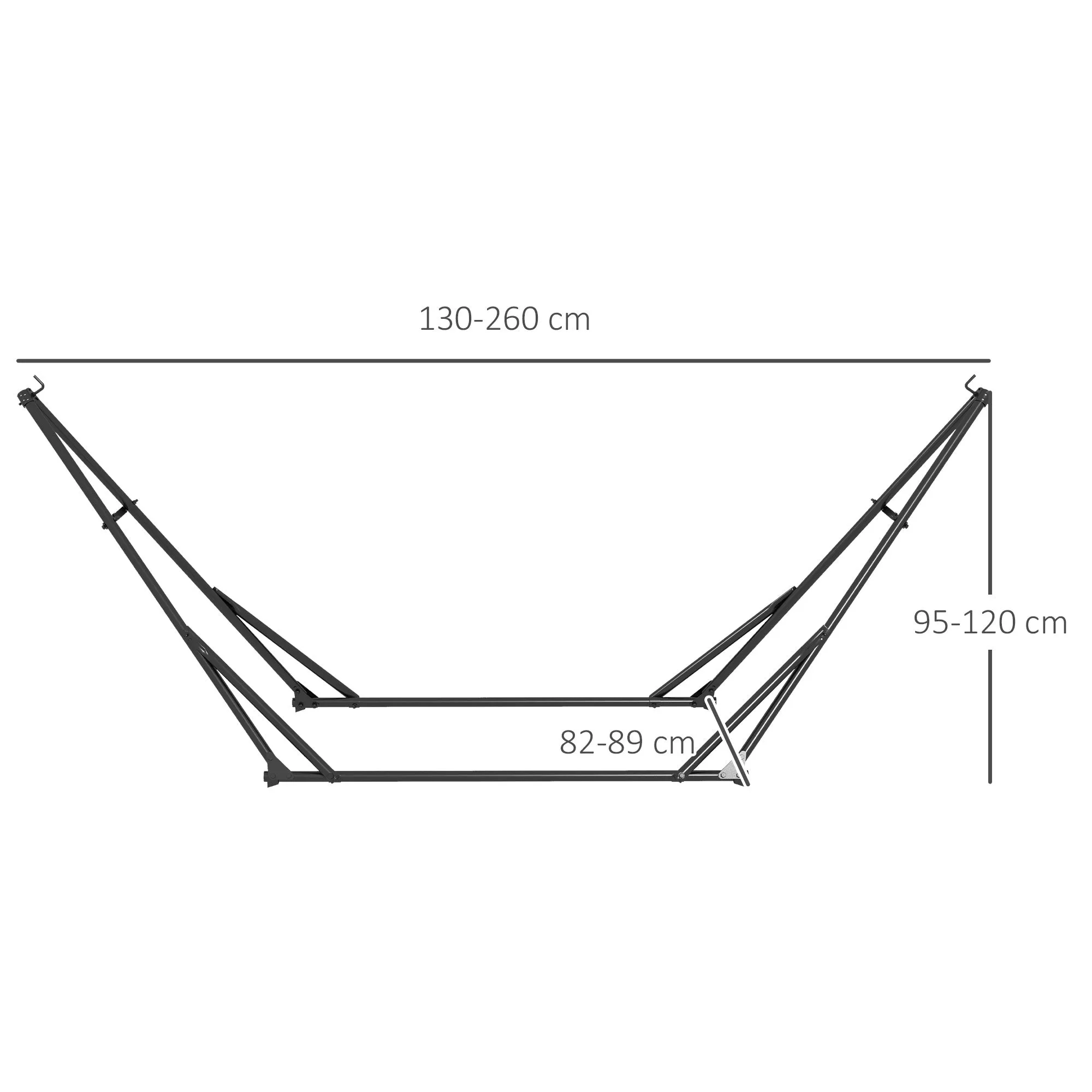 Foldable Hammock Stand, Portable Hammock with Metal Frame, 2 in 1 Hammock Net Stand, Hammock Chair Stand, Load Capacity 120kg