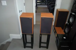 Harbeth 30.1 loudspeakers with matching stands (cherry wood)