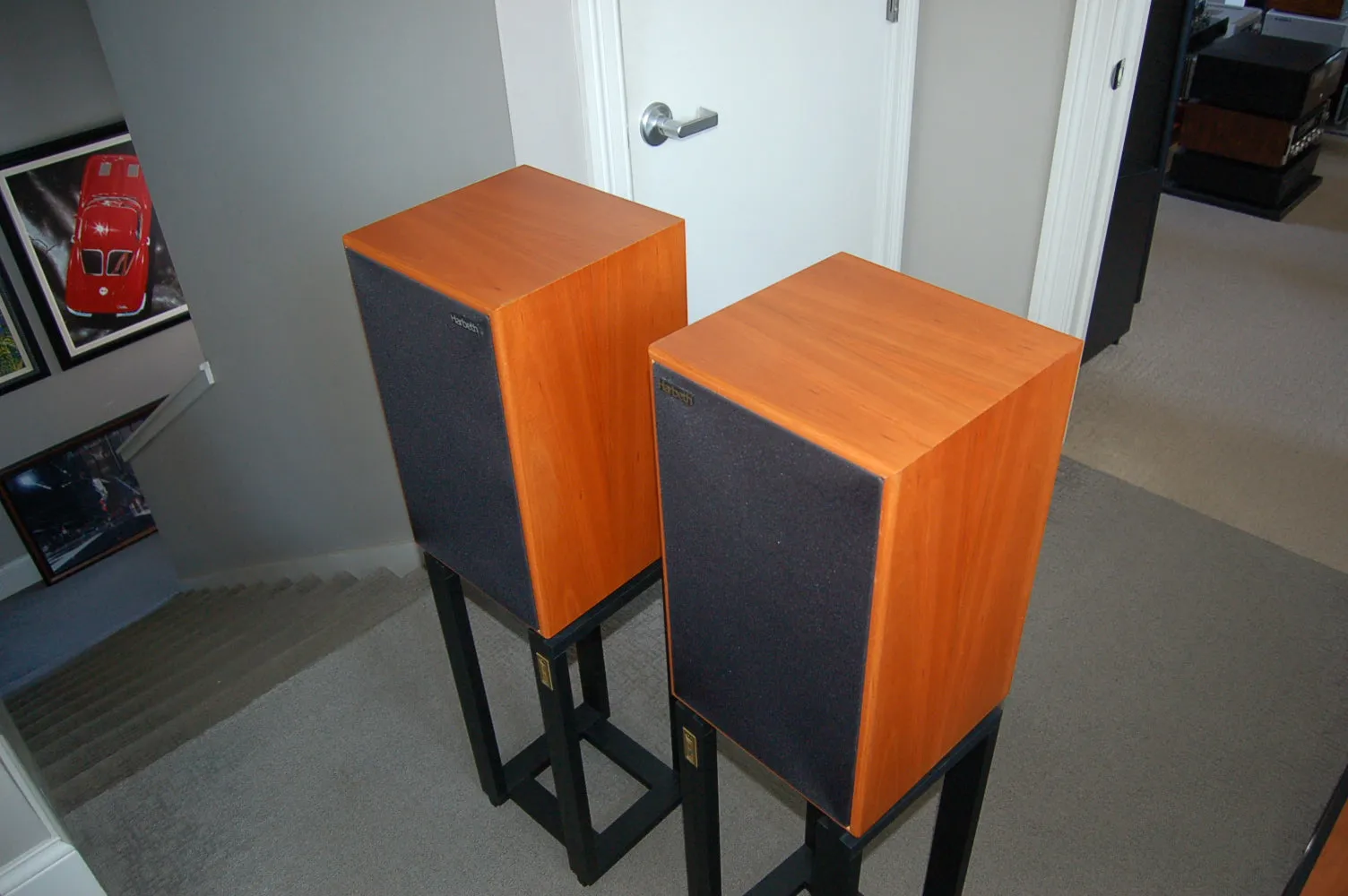 Harbeth 30.1 loudspeakers with matching stands (cherry wood)