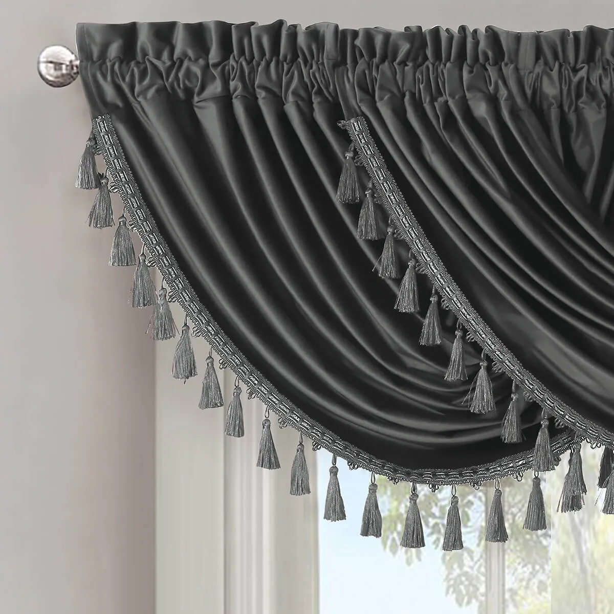 Heavyweight Velvet Waterfall Valance 57”Wx37”L (Single)