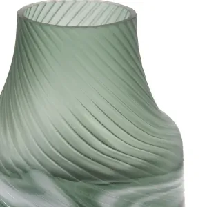 Howard Elliott Collection Teal Swirl Vase Small