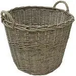 JVL Superior Round Large Thick Willow Fireside Log Basket